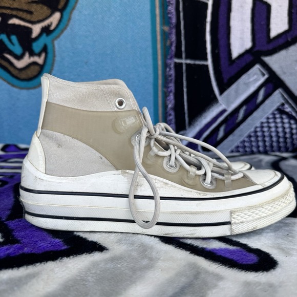 Size M7/W9 - Converse Chuck 70 Utility Hybrid Fusion String High Beige‎ Sneakers - Picture 2 of 9